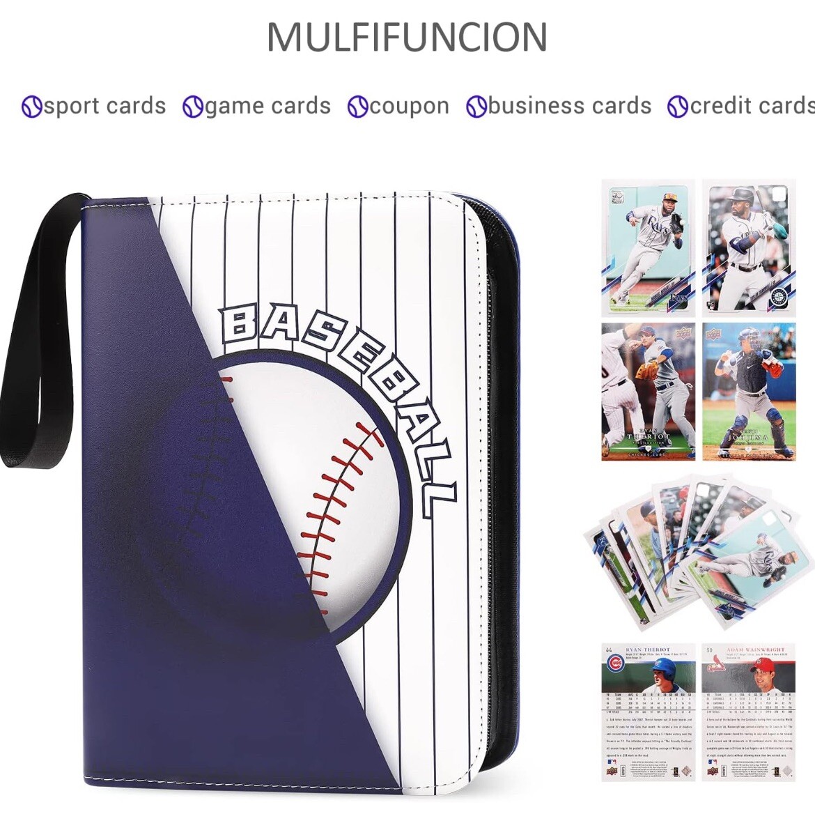 Baseball Card Collection Binder | Portable, Sturdy And Water Resistant