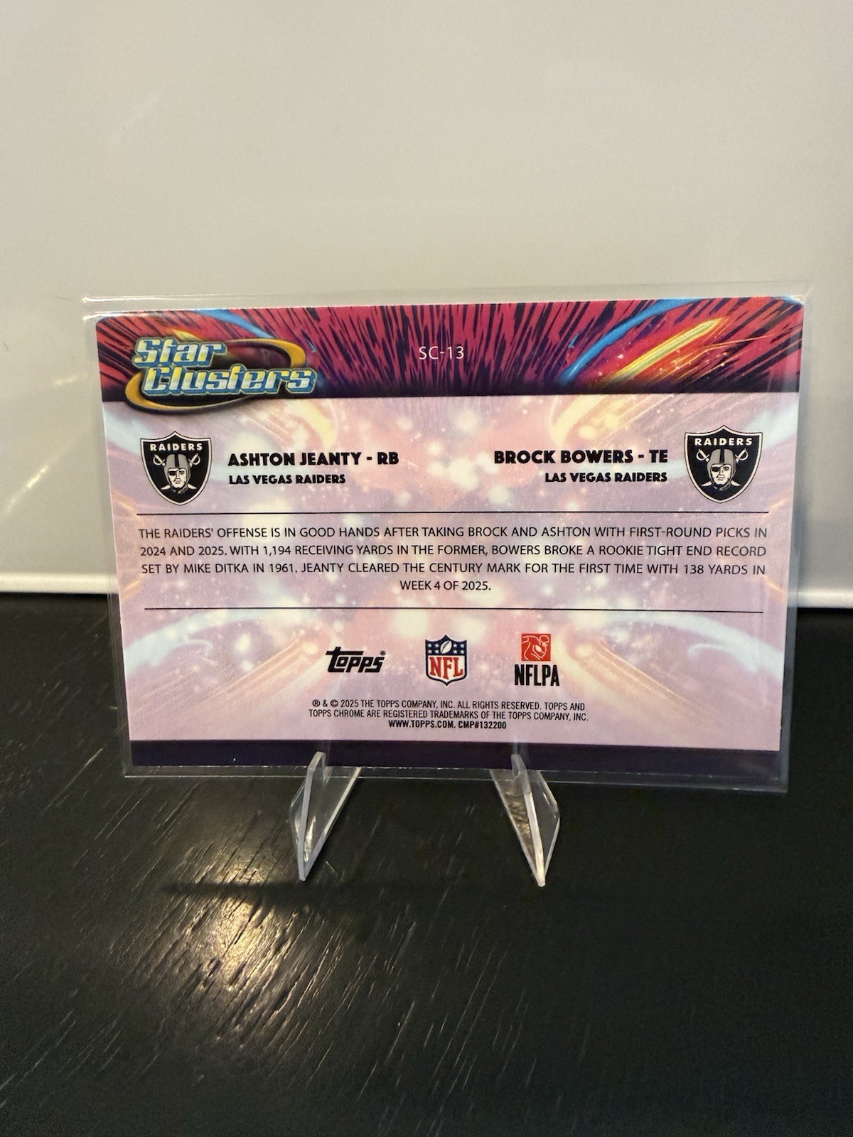 2025 Topps Chrome Cosmic Ashton Jeanty Brock Bowers Star Clusters SP Raiders