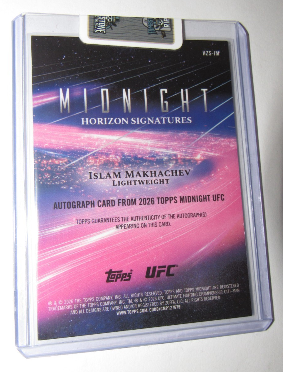 Topps 2026 Midnight UFC Auto /99 Islam Makhachev Horizon Signatures HZS-IM