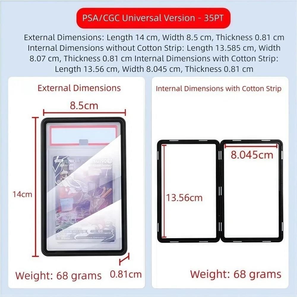 For PSA CGC 35PT Magnetic Slab Metal Case Graded Cards Guard Protector Display