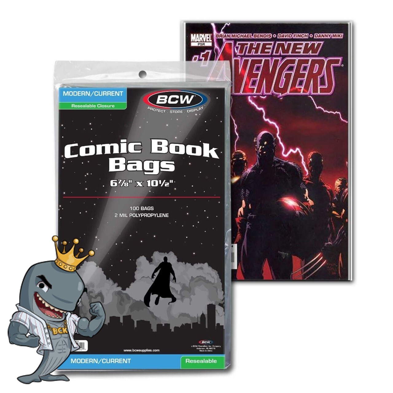BCW Current/Modern Resealable Comic Bags 100ct Pack FREE SHIP
