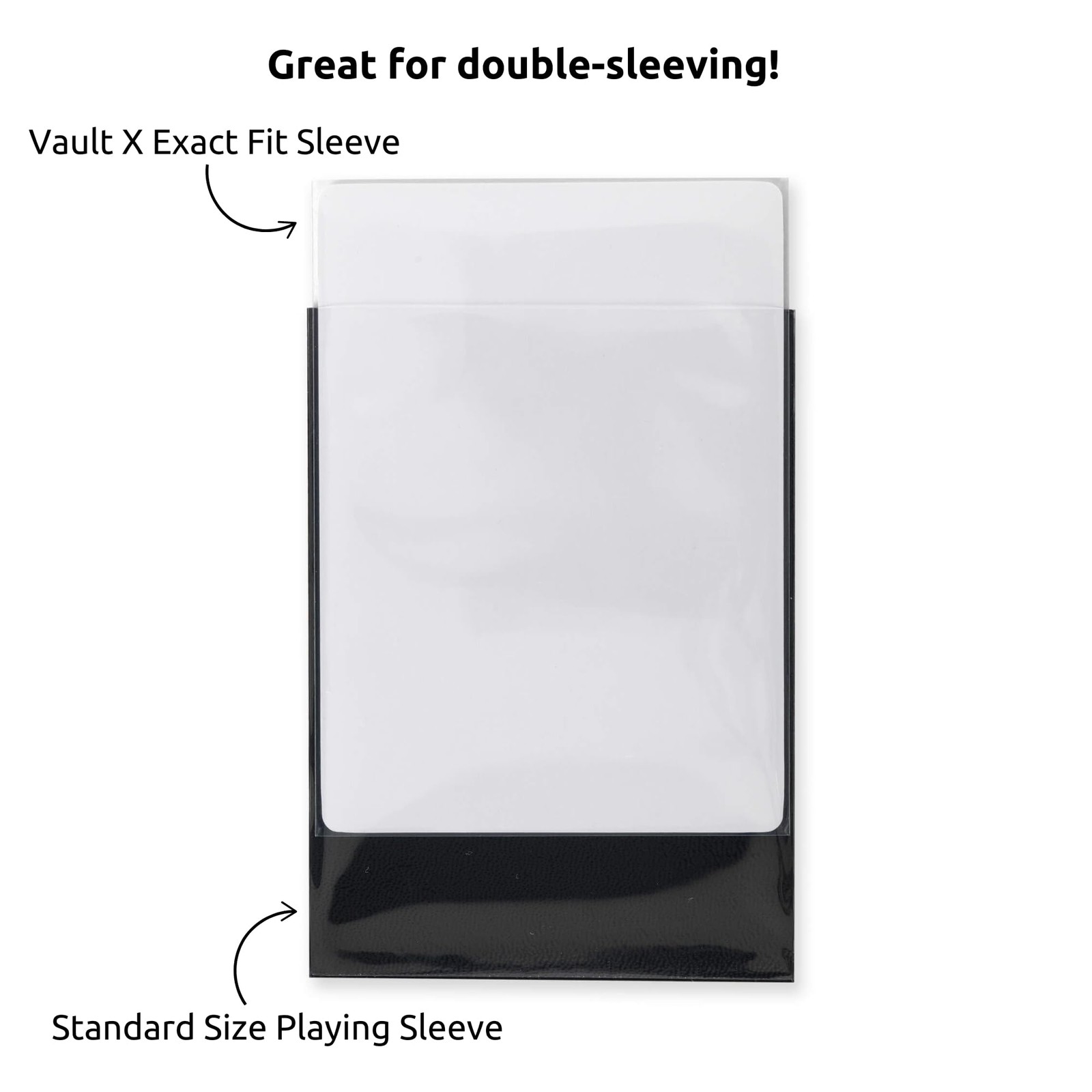 Vault X Exact Fit Trading Card Sleeves, Soft, High Clarity, 100 Pack, Clear
