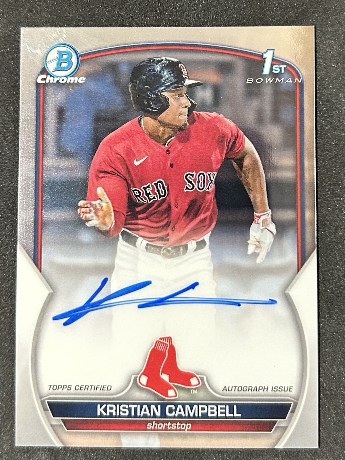 2023 Kristian Campbell Bowman Chrome Draft 1st Auto CDA-KCA Boston Red Sox
