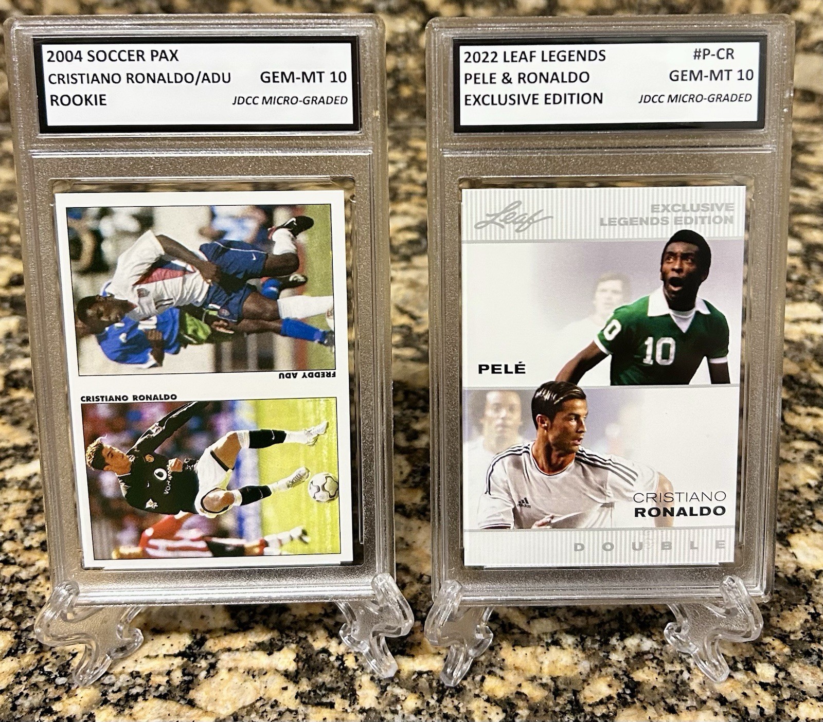 25 Card Lot 2004-22 LIONEL MESSI/PELE/CRISTIANO RONALDO Rookie GRADED GEM-MT 10