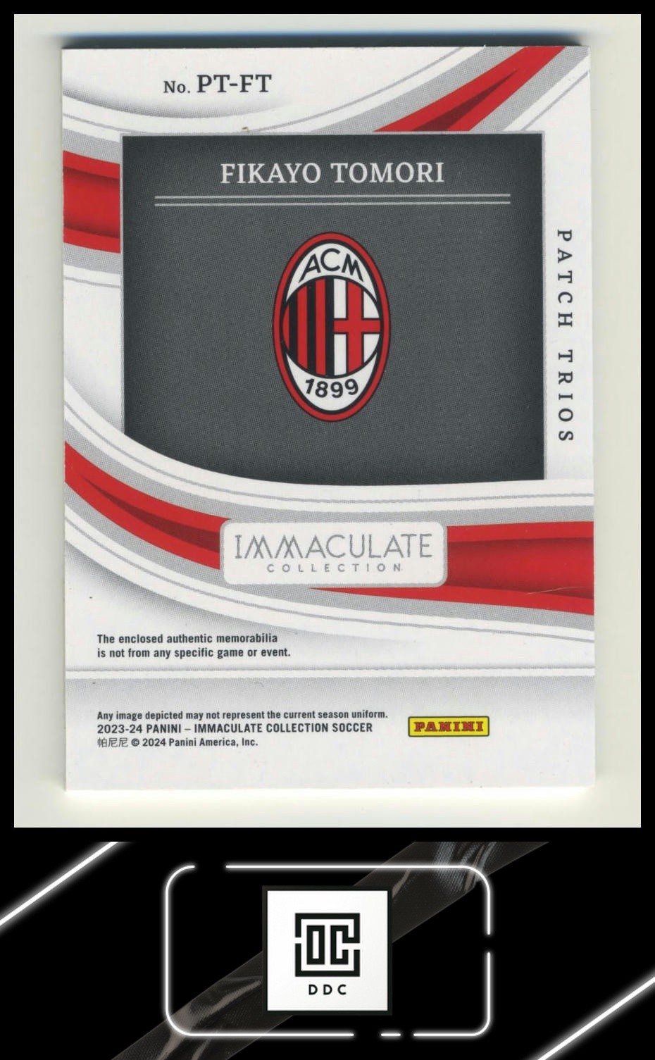2023-24 Panini Immaculate #PT-FT Fikayo Tomori Patch Trios #/49 ERROR NO MEM