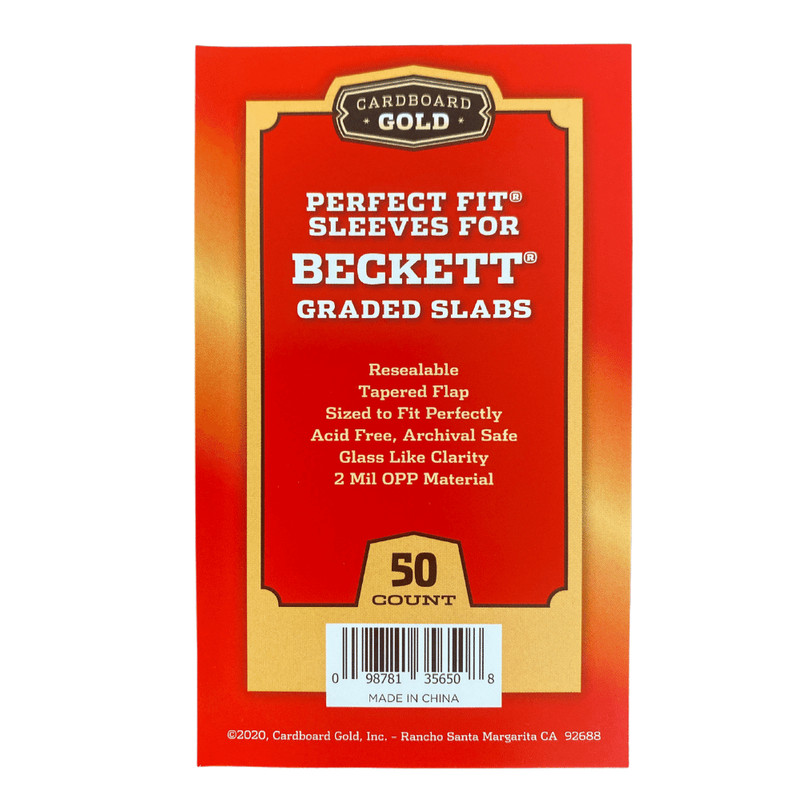 Cardboard Gold Perfect Fit Sleeves PSA Beckett 20pt 75pt Toploader Card Saver 1