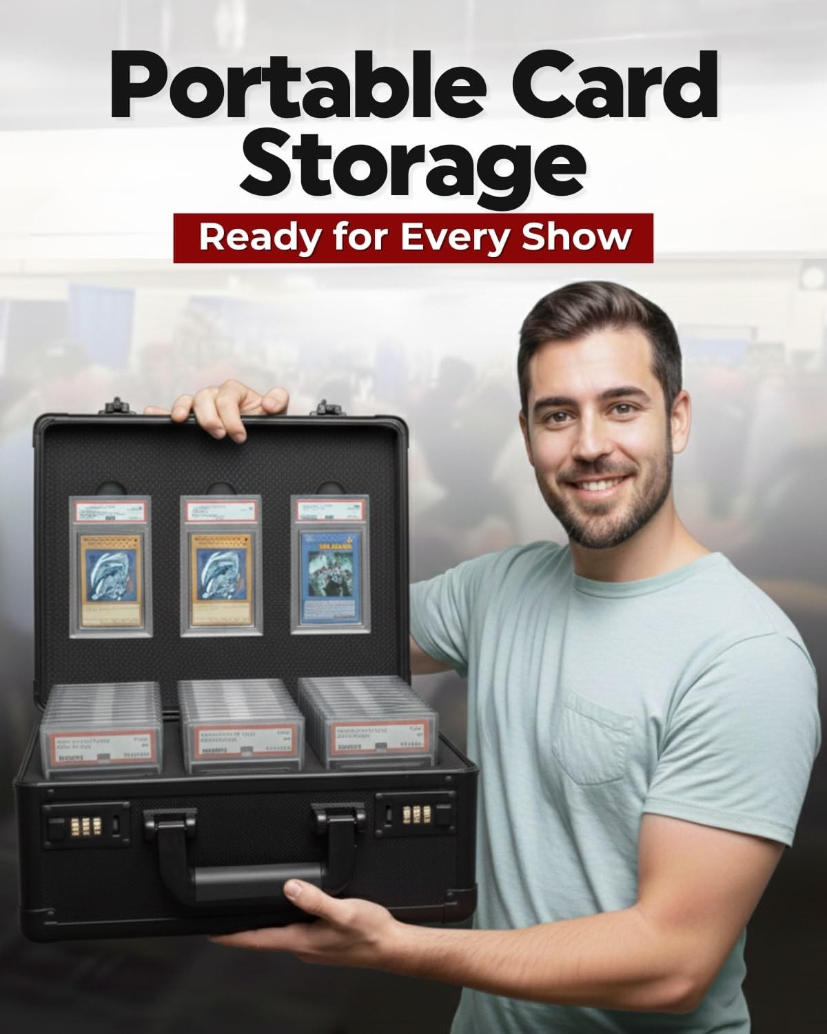 ATCOVE Graded Card Case – Durable PSA Slab Case with Combination Lock – 3 Row…