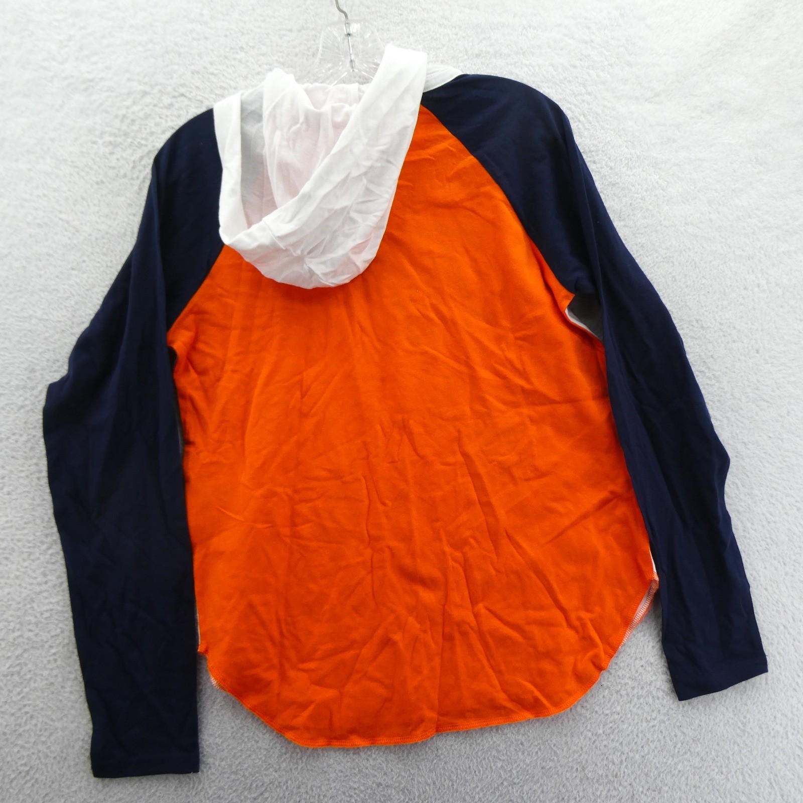 G-III 4Her Shirt Women Medium Detroit Tigers Navy White Orange Hoodie Raglan MLB
