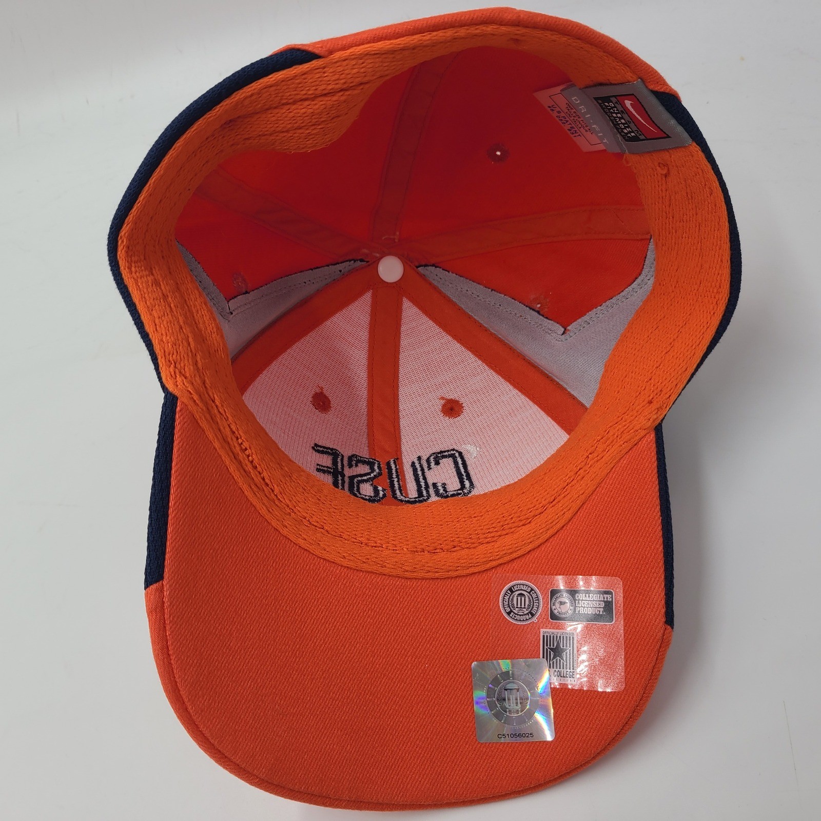 Syracuse Orange Hat Fitted One Size Nike Orange Blue NCAA Center Swoosh Flex Men