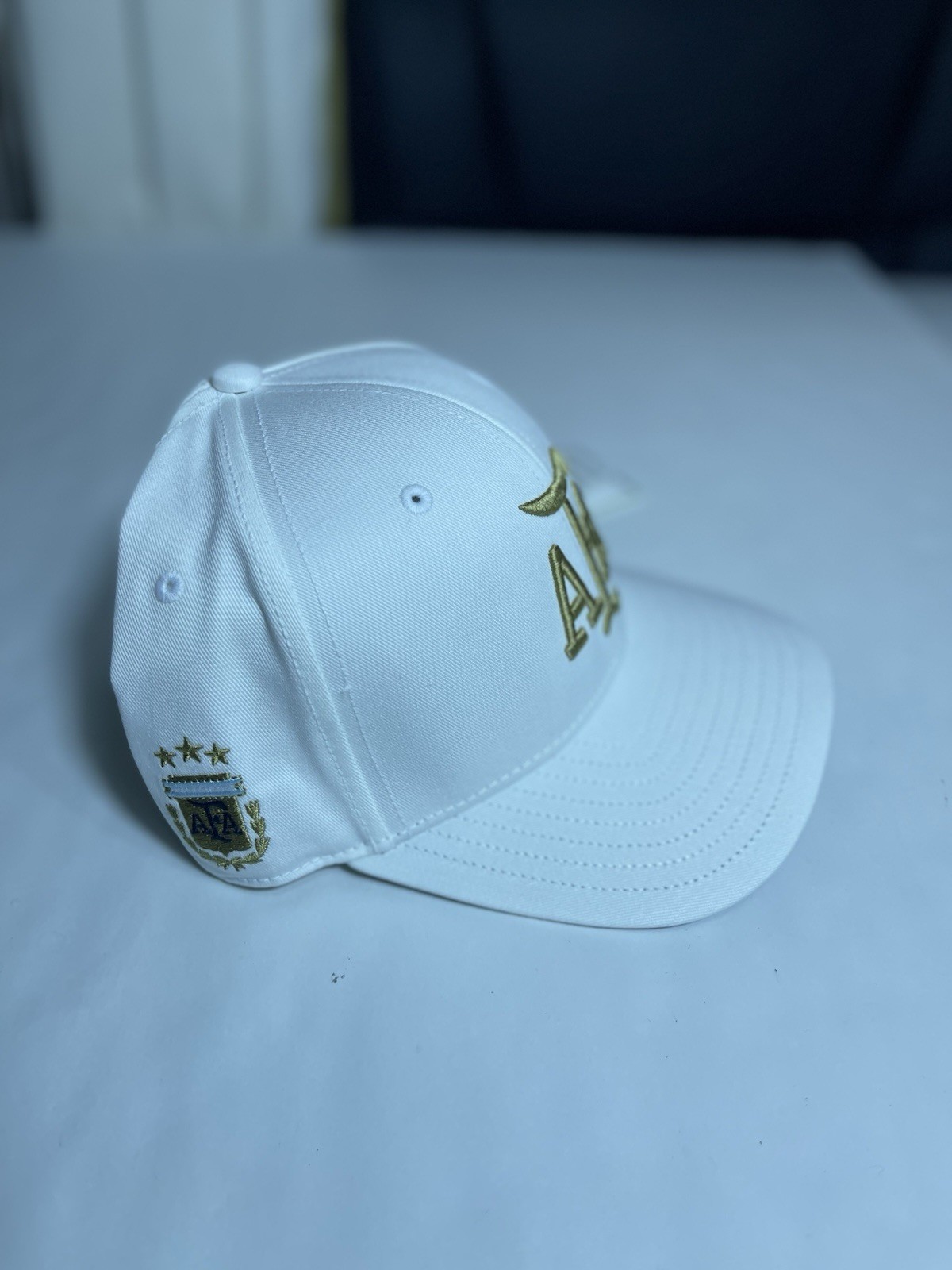 Adidas Argentina Football Men’s SnapBack Hat AFA Soccer White One Size New
