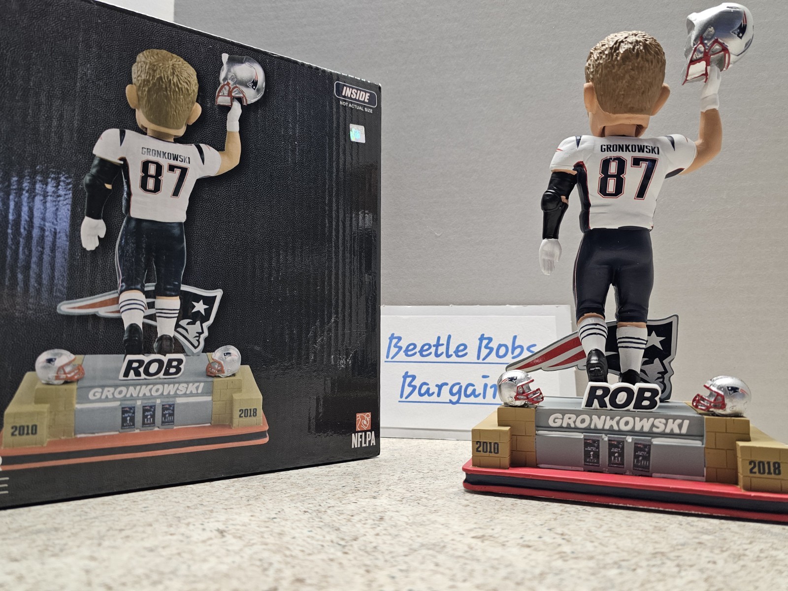 Rob Gronkowski New England Patriots NFL FOCO #’d 80/1087 Bobblehead NIB Farewell