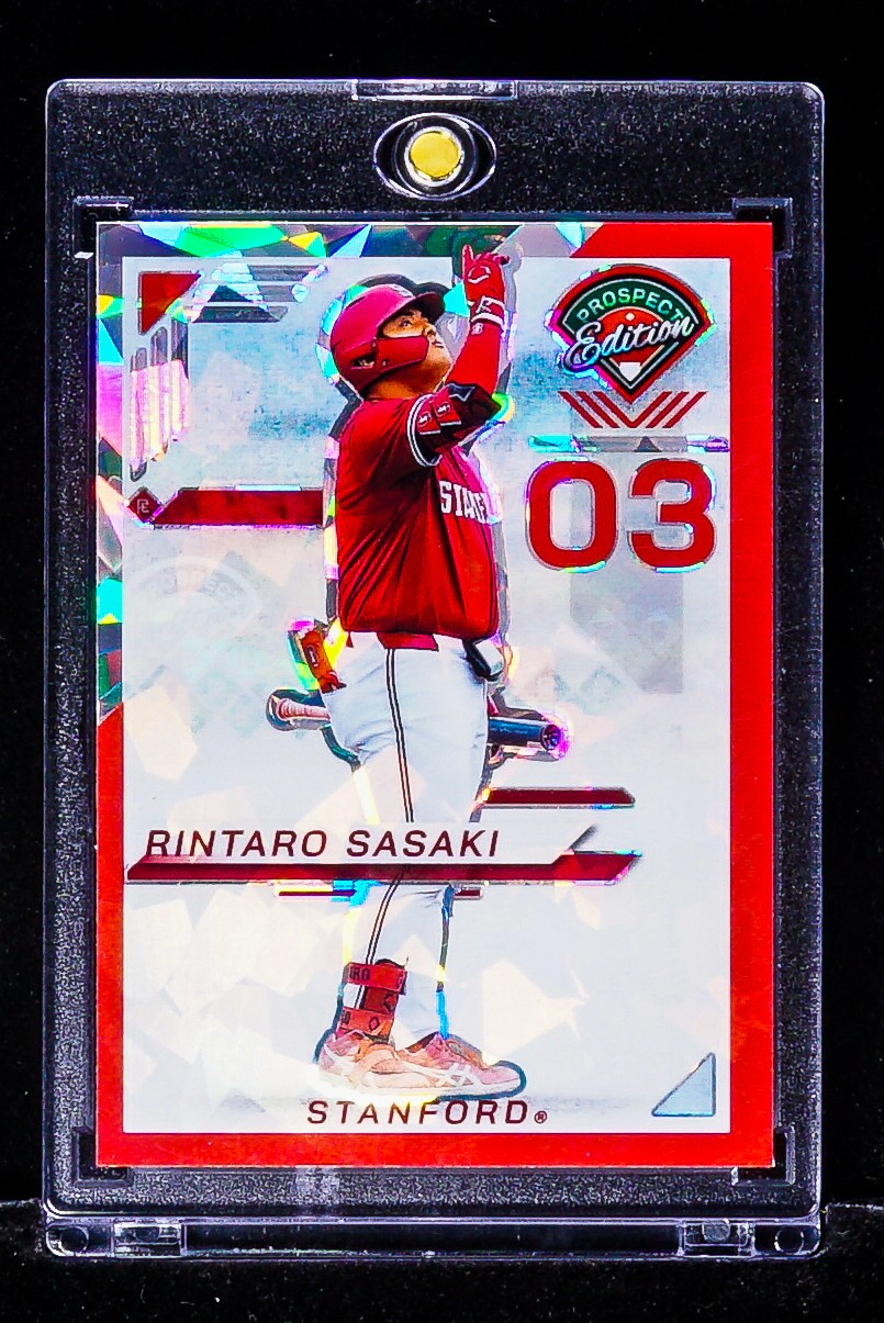 Rintaro Sasaki RARE RED CRACKED ICE REFRACTOR INVESTMENT ROOKIE CARD SP RC
