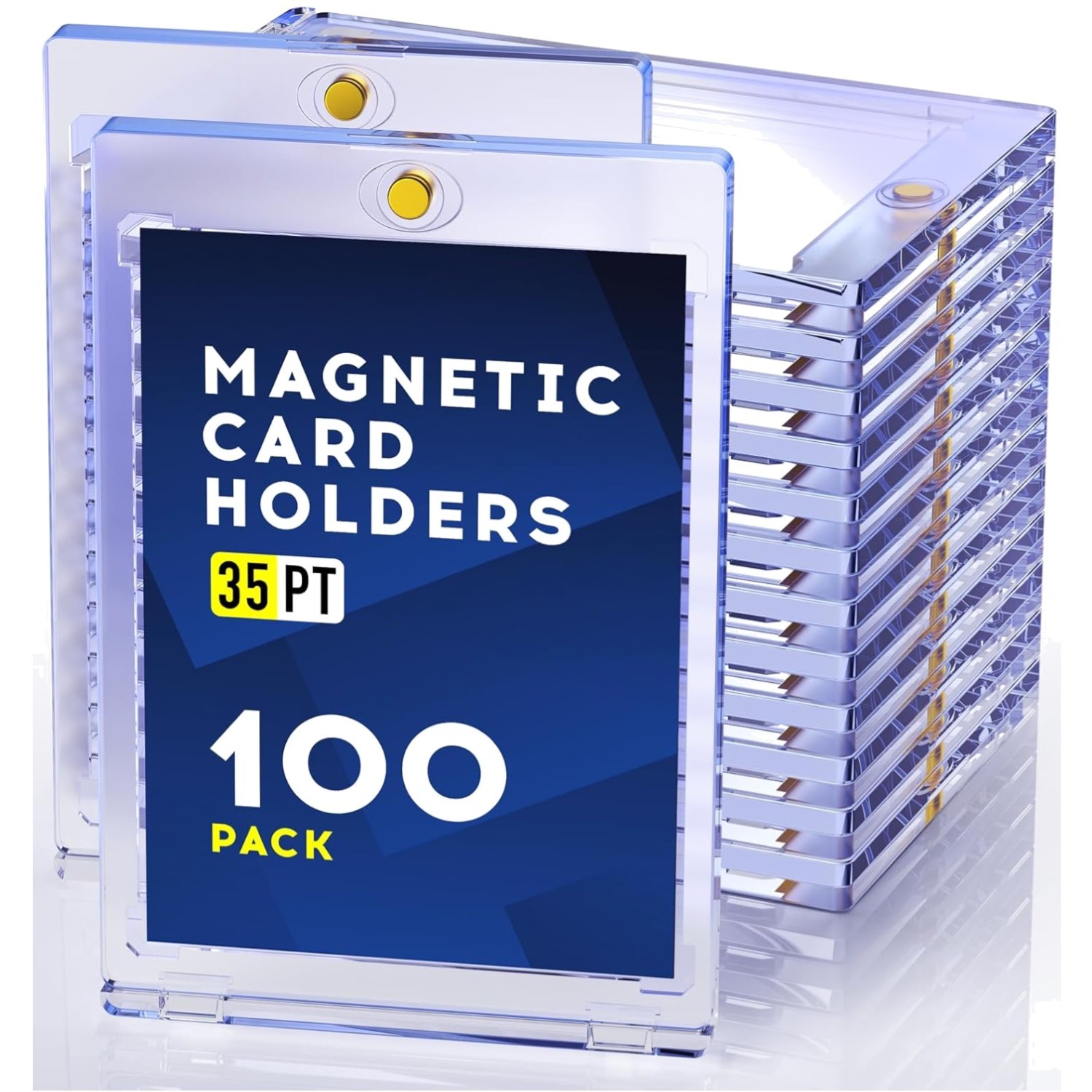 100ct Magnetic Card Holder, U-V Protectors, 35pt – 100 Pack