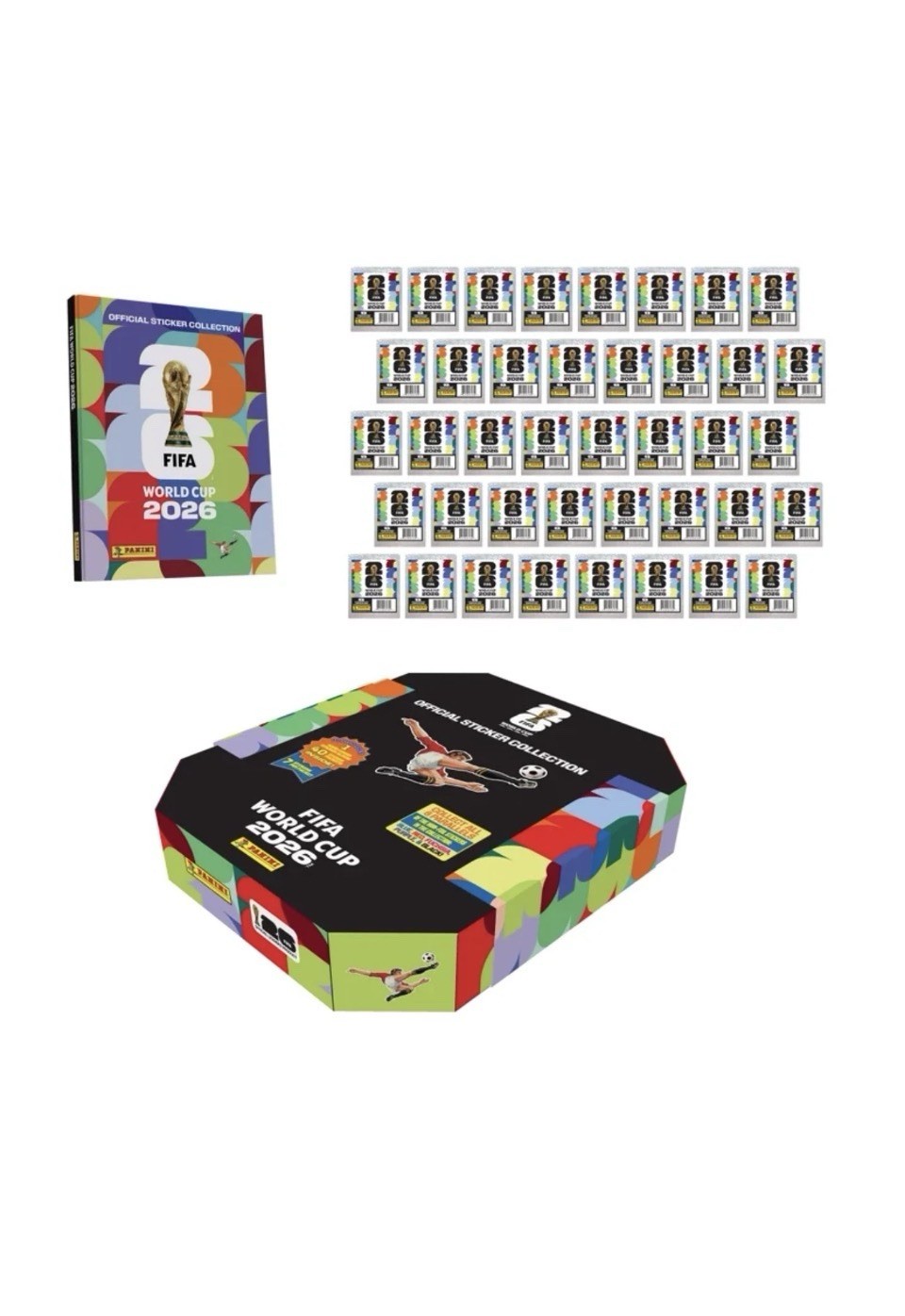 PANINI Soccer FIFA WORLD CUP 2026 Sticker Stadium Box 40 Packs Hard Cover Album
