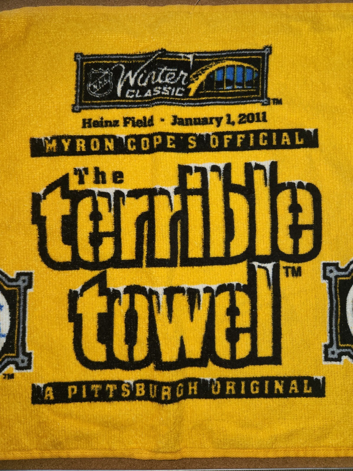 Pittsburgh Penguins 2011 Winter Classic Terrible Towel 16″x20″ Washnton Capitals