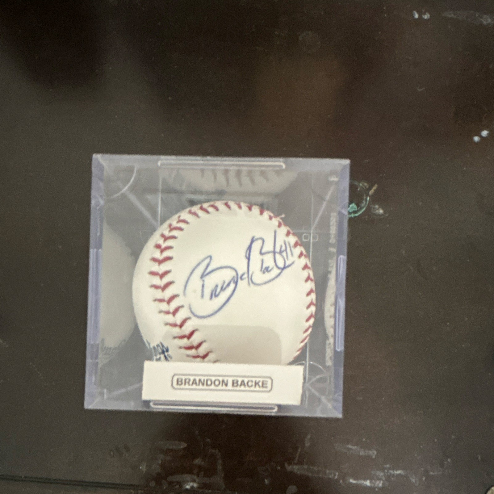 Brandon Backe Florida Marlins Signed Baseball Ball w/ Display Case, Not Auth