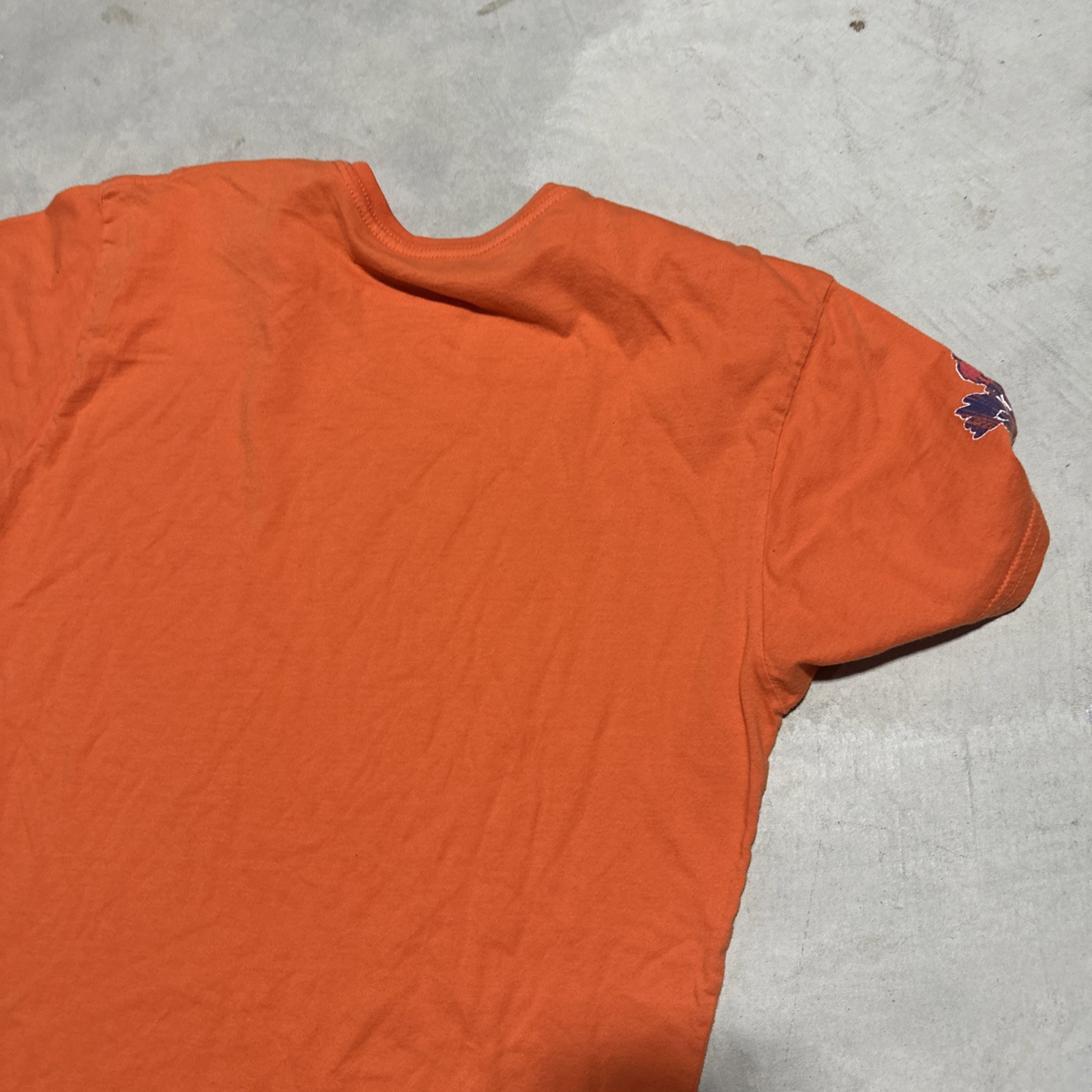 Kansas Jayhawks T-shirt Retro Brand K Men’s SZ M Orange USA Made Graphic