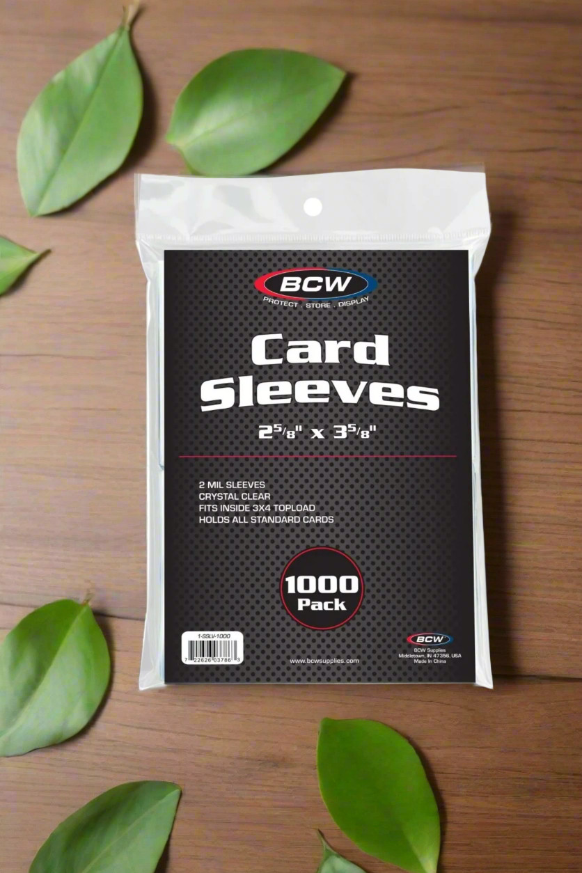BCW Penny Card Soft Sleeves 1 Pack of 1000 Sleeves for Standard Sized Cards