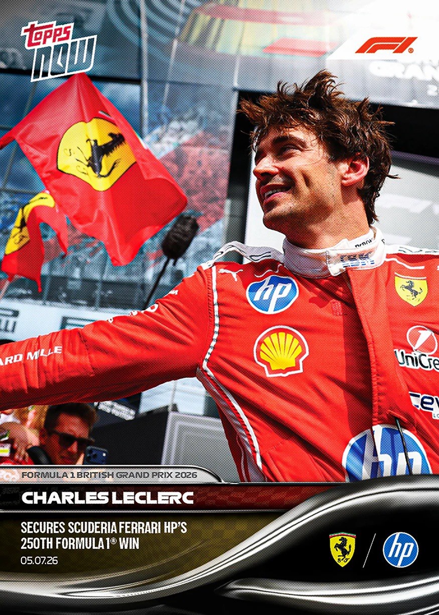 Charles Leclerc British GP 2026 Formula 1 Topps NOW Card 44 Presale – 250th Win