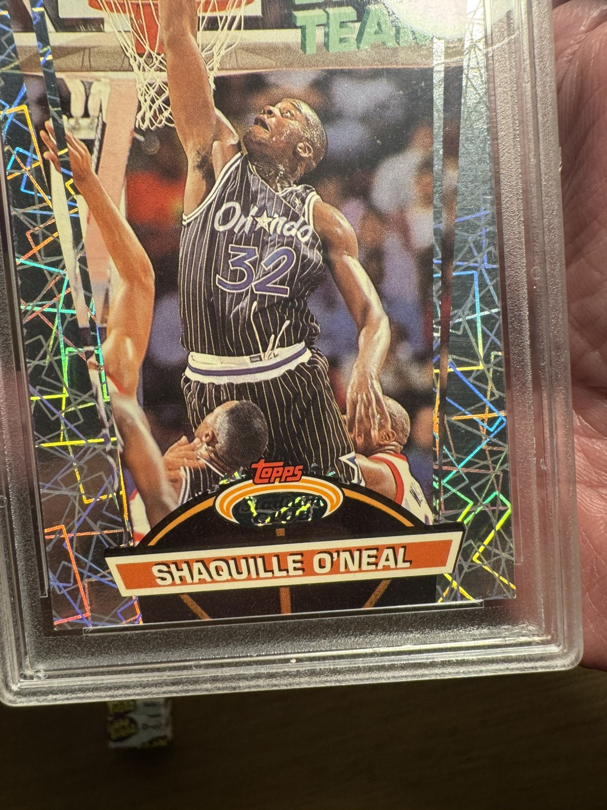 1992 STADIUM CLUB BEAM TEAM #21 SHAQUILLE O’NEAL PSA 8