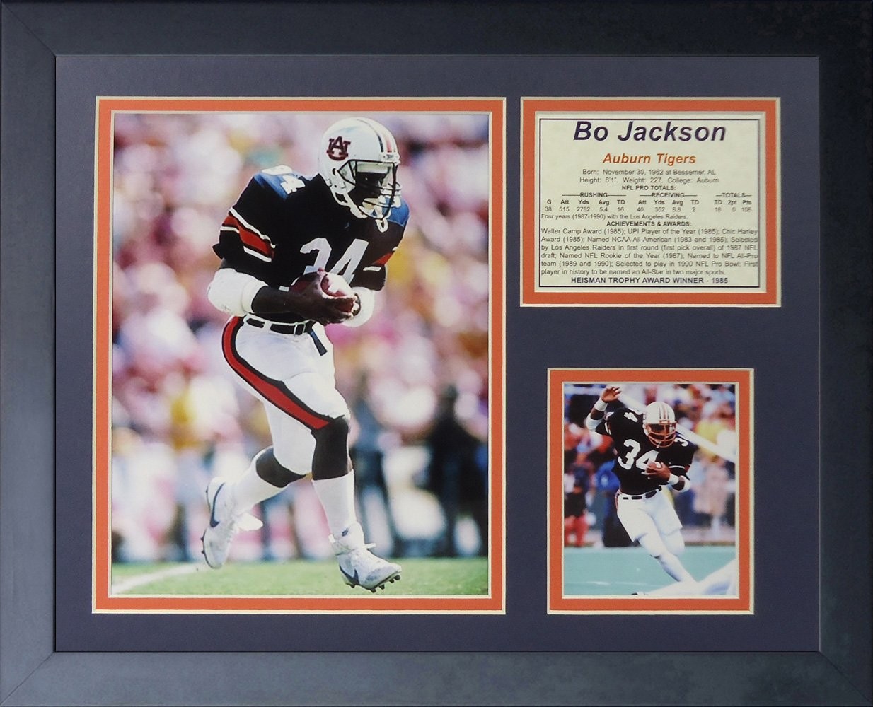 Legends Never Die Bo Jackson Auburn Framed Photo Collage 11 X 14-Inch 12052U