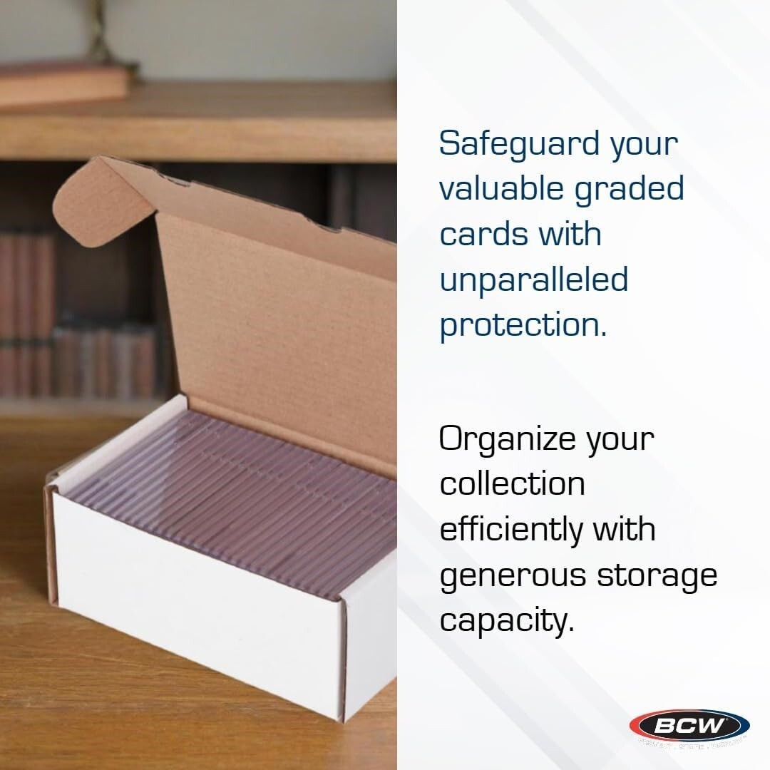 BCW Graded Trading Card Storage Box Hold 30 Certified / 4 Screws PSA BGS Holders
