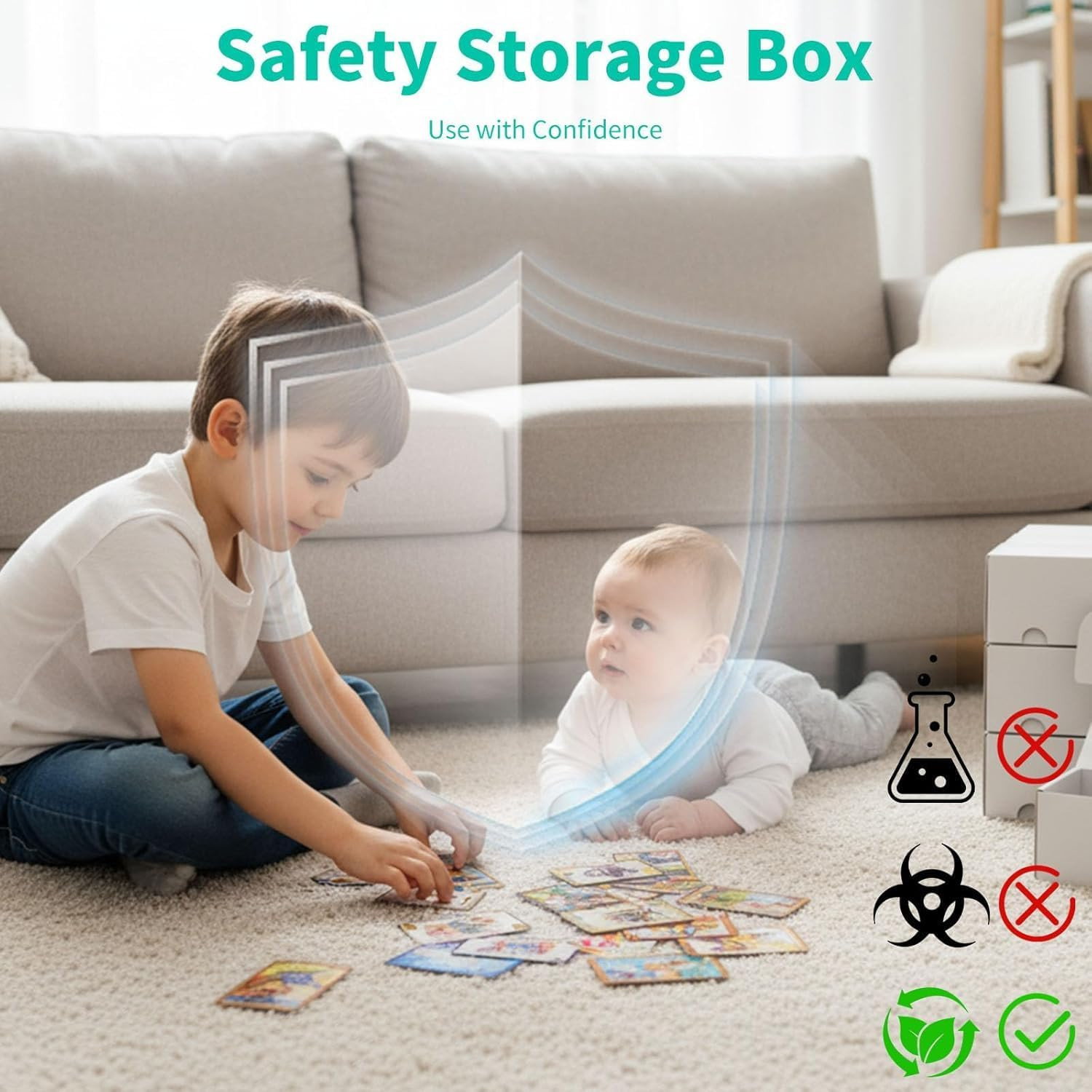 Collectible Trading Cards Storage Box, Card Storage Box with Trading Card Divide