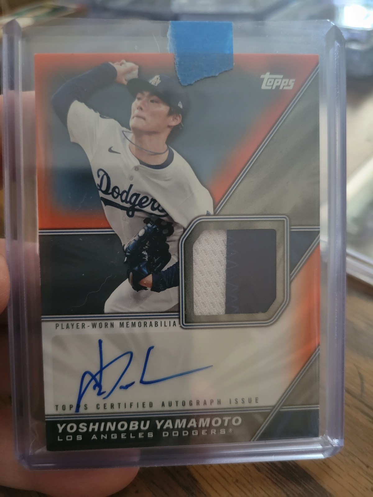 2025-26 Topps Yoshinobu Yamamoto Patch Autograph #6/25 LA Dodgers Rare!!!