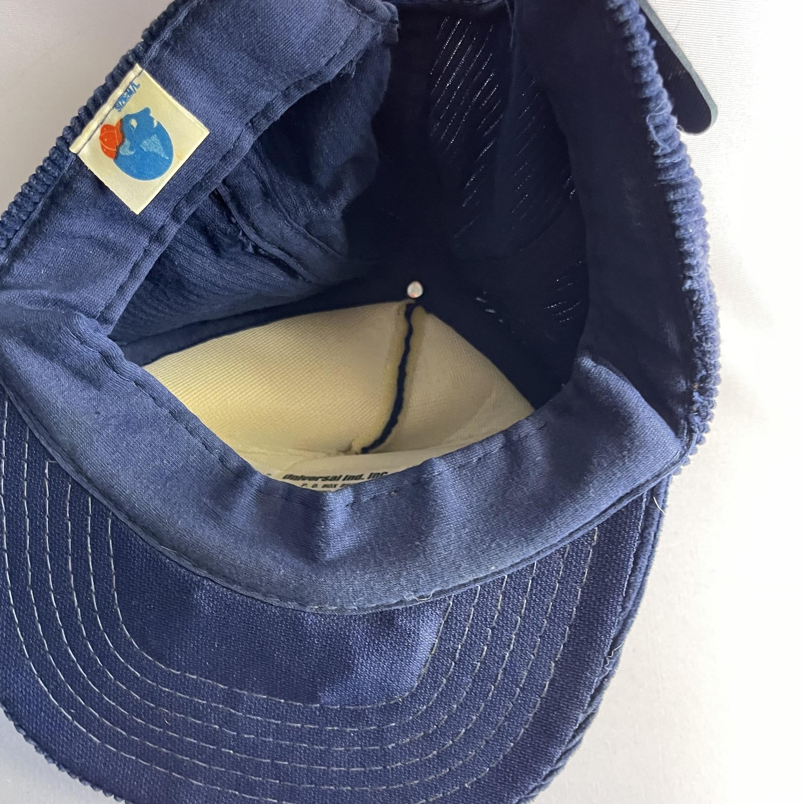 Vintage 80s Clemson Tigers Corduroy Hat Strap Back One Size Blue NCAA Universal
