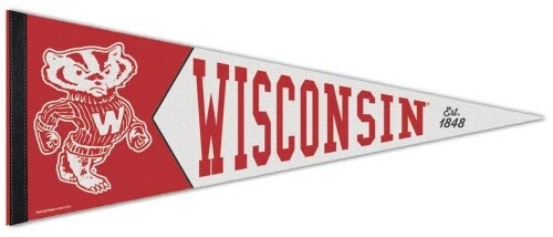 Wisconsin Badgers Retro 12″ x 30″ Premium Pennant FREE SHIPPING