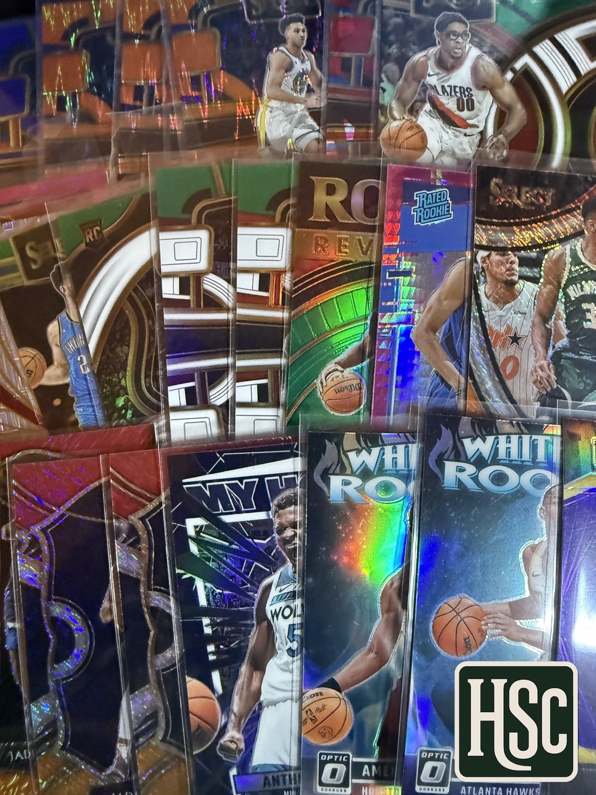 Basketball NBA – 500 Card Lot – Rookies, Parallels, Memorabilia, Autos, Numbered