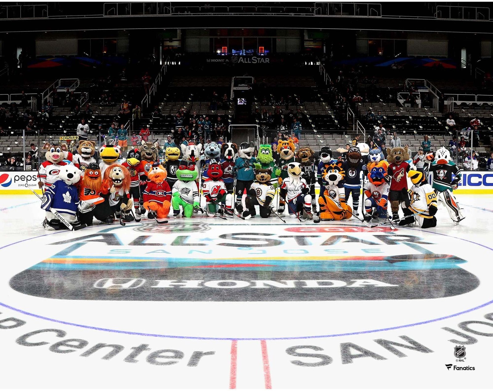 NHL Mascots Unsigned Group On-Ice 11″ x 14″ Photo – Fanatics