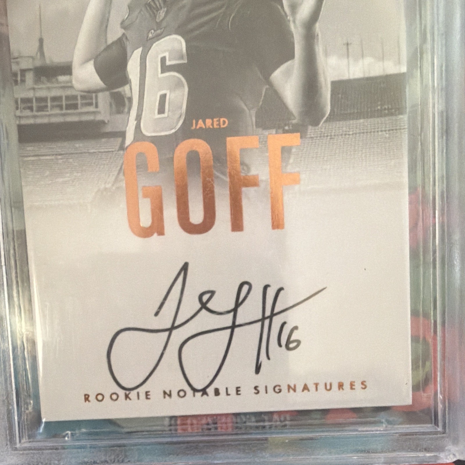 2016 Panini Encased – Rookie Notable Signatures Jared Goff #RNI-JG /25 (AU, RC)