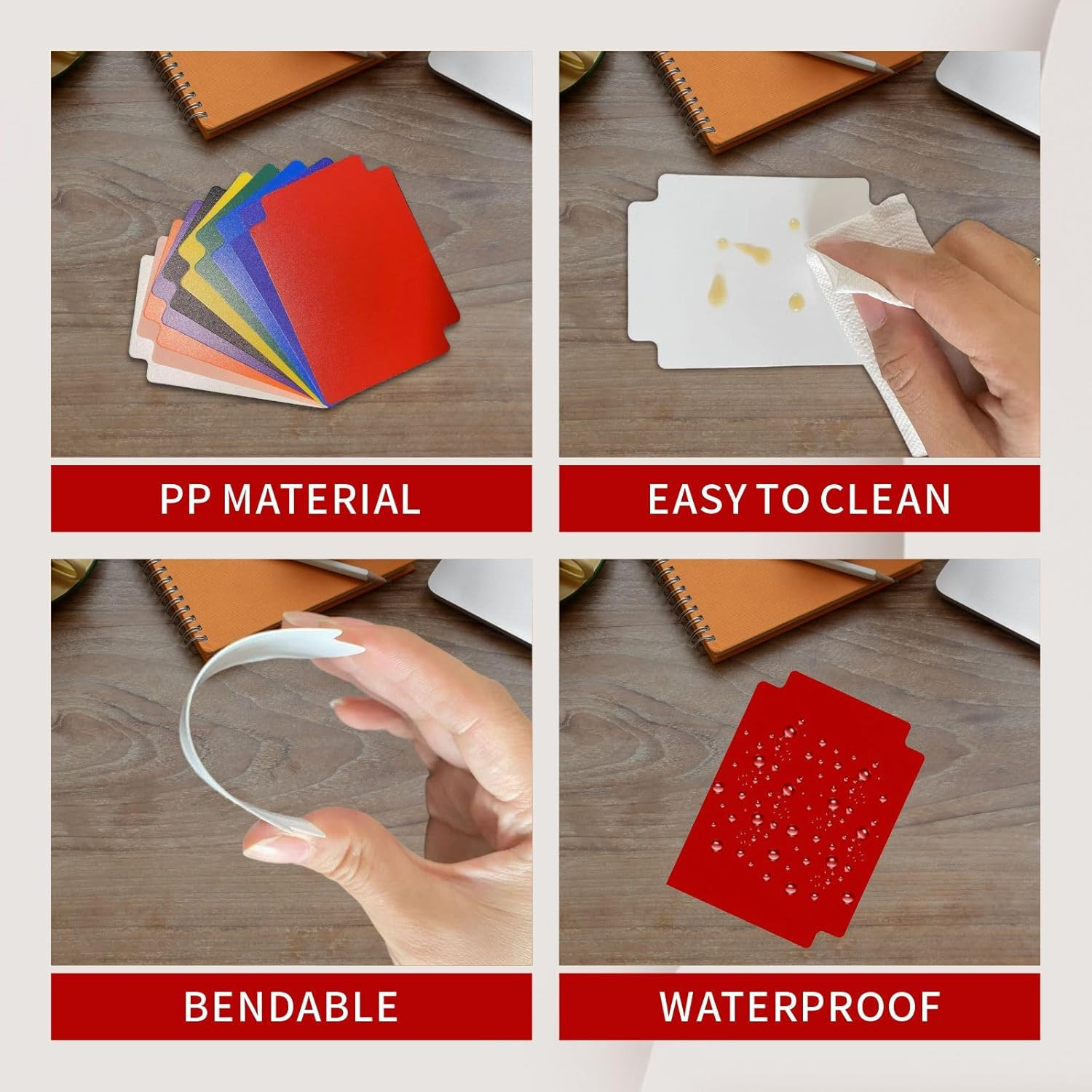 Trading Card Dividers 100 Pieces Multicolor Card Dividers with Tabs Plastic Card