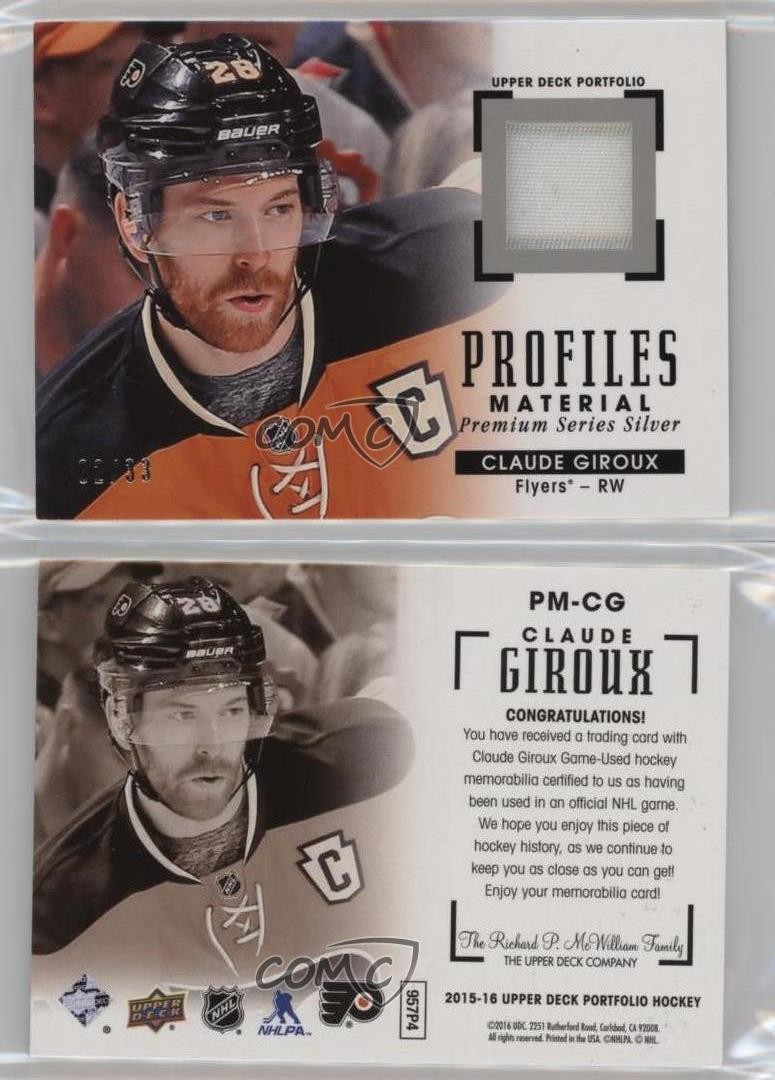 2015-16 Upper Deck Portfolio Silver Premium Series /33 Claude Giroux #PM-CG 1k9