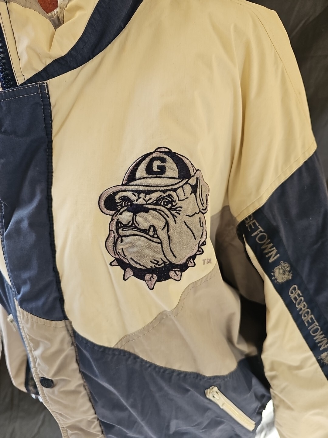 Pro Player Georgetown Hoyas Puffer Zip Jacket Size XL 90’s VTG
