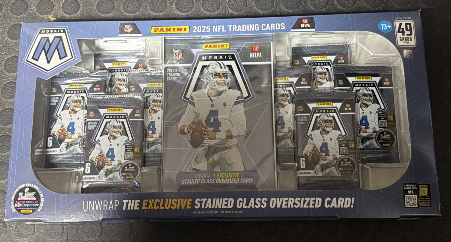 2025 Panini Mosaic NFL Costco Exclusive Trading Cards Bundle Box