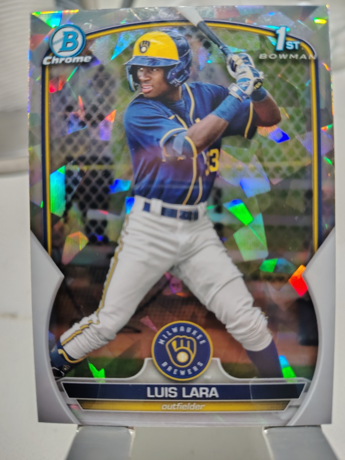 2023 Bowman Chrome Luis Lara 1st Bowman Atomic Refractor RC BCP-100