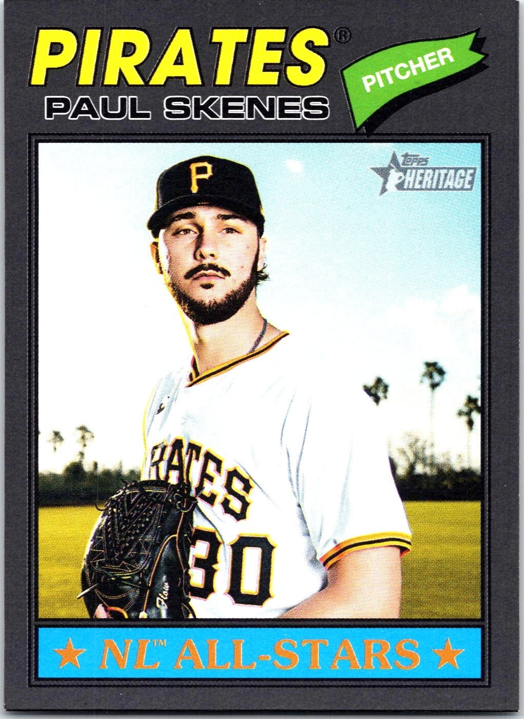 2026 Topps Heritage – Paul Skenes #33 Dark Gray Border