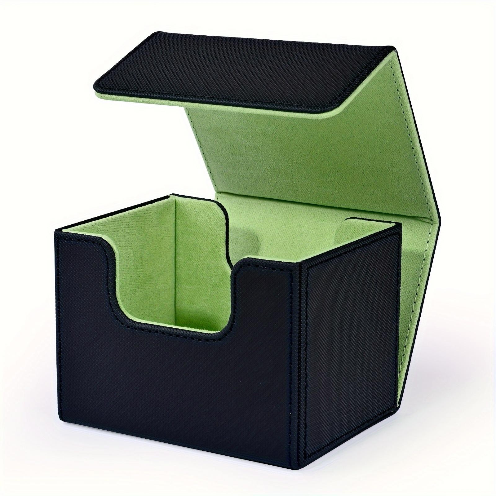 PU Leather Card Deck Box Magnetic Case Holds 100 Sleeved TCG Game Cards