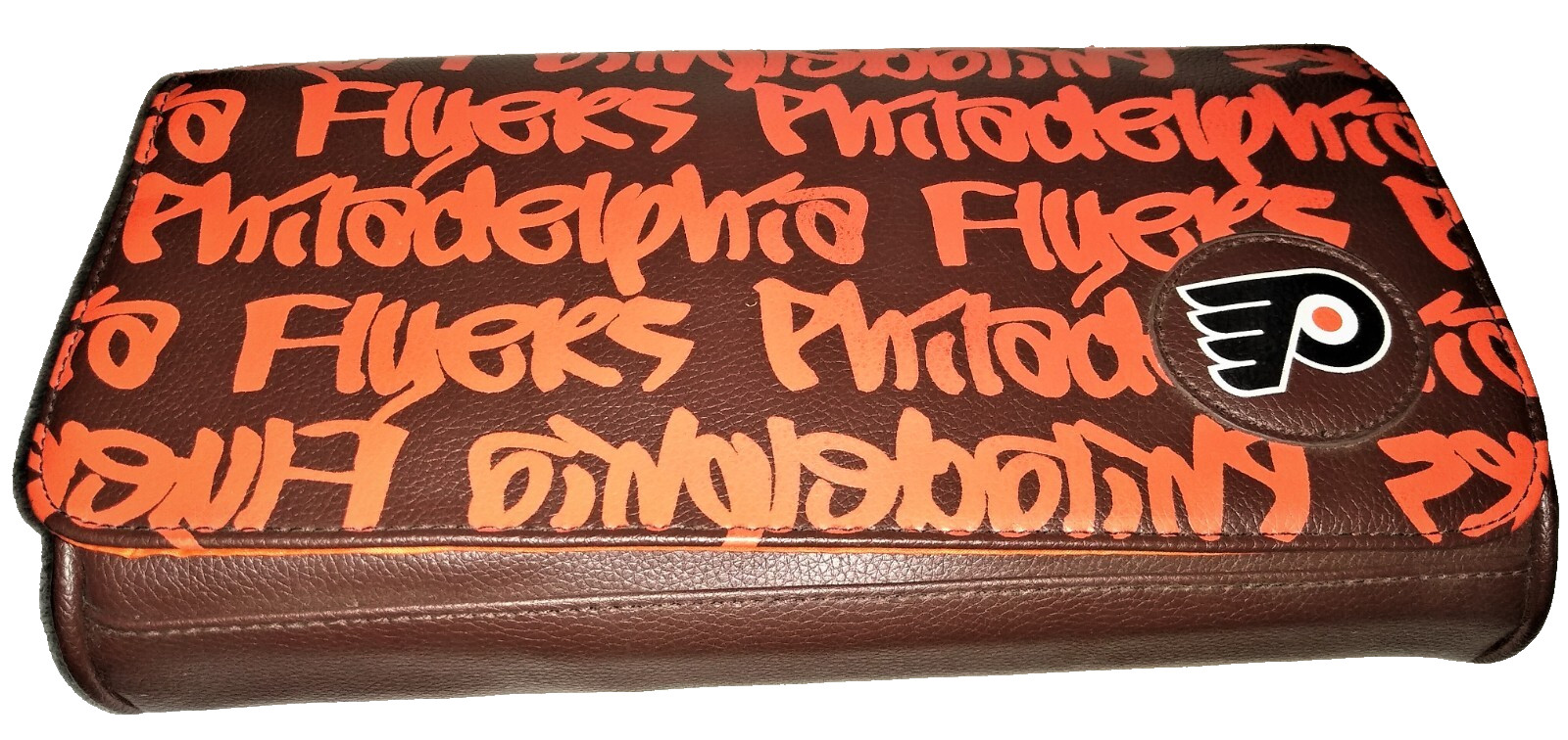 Philadelphia Flyers GRAFFITI CLUTCH PURSE (11 1/2″ x 2 3/8″ x 5 1/2″) – New