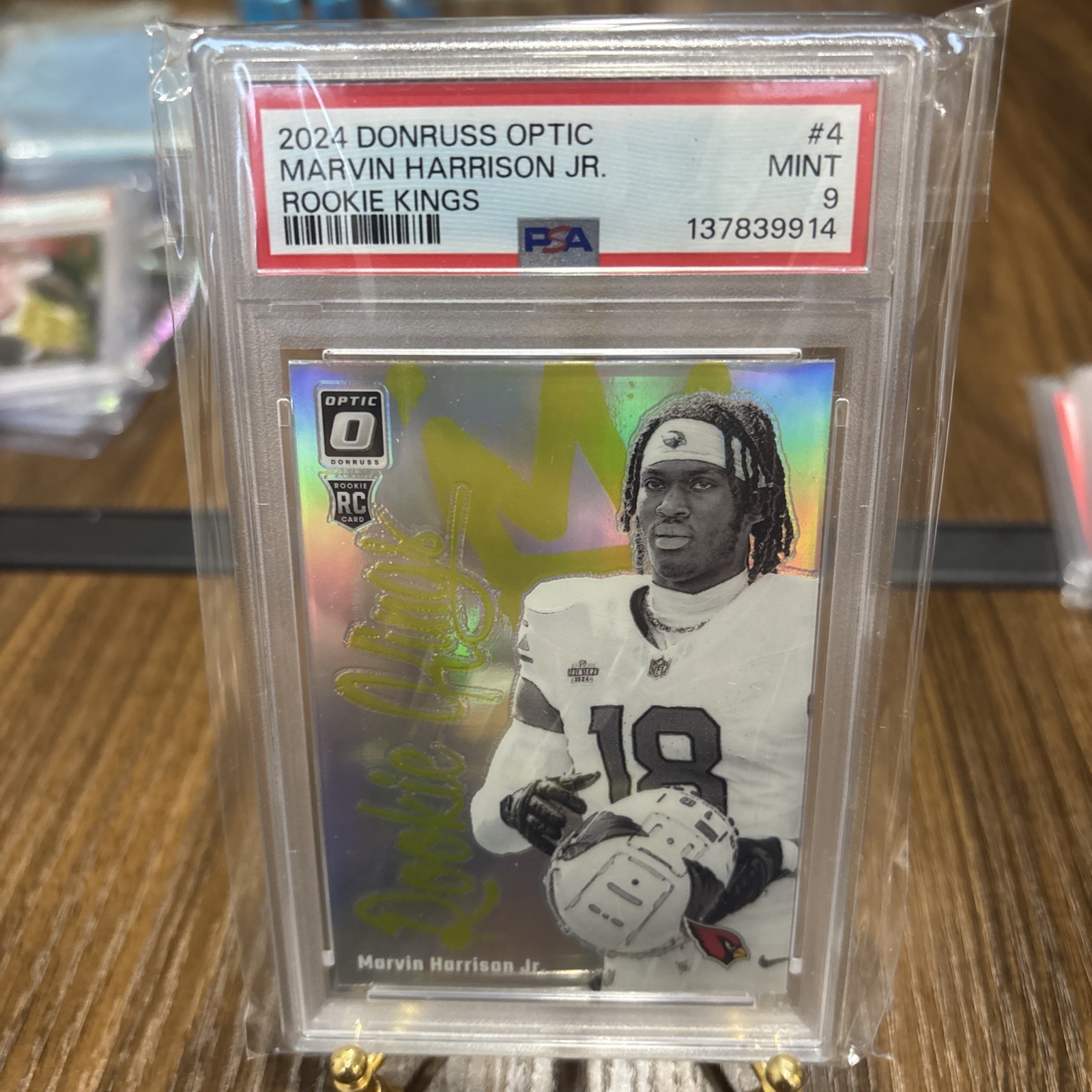 🔥2024 Donruss Optic- Marvin Harrison Jr- Rookie Kings- CASE HIT!!!- PSA 9