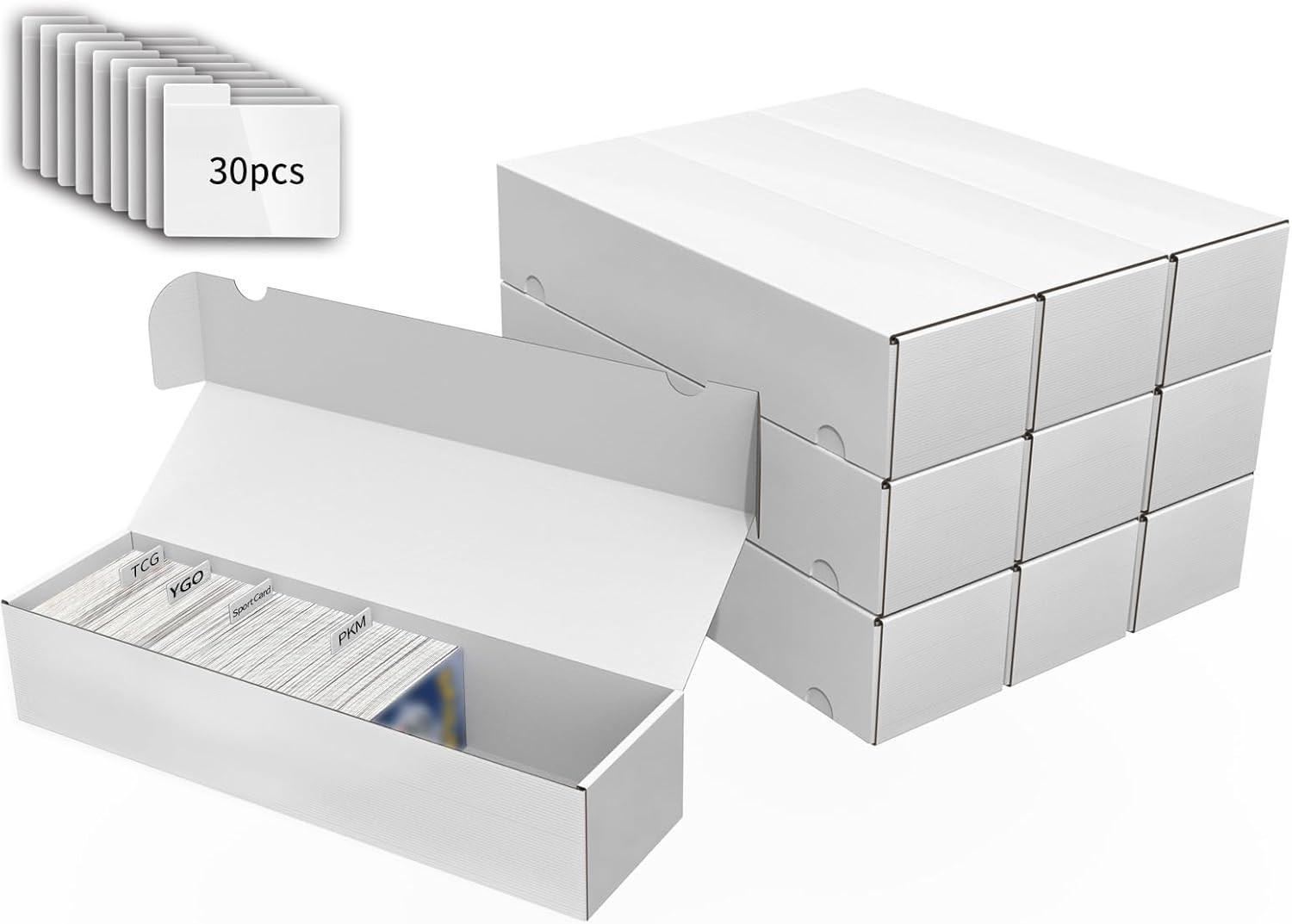 Collectible Trading Cards Storage Box, Card Storage Box with Trading Card Divide