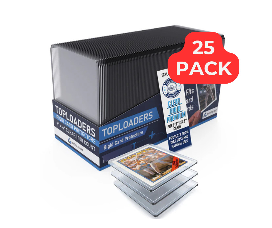 25 Premium 20PT Top Loaders for Cards Hard Card Sleeves Baseball Card Protector