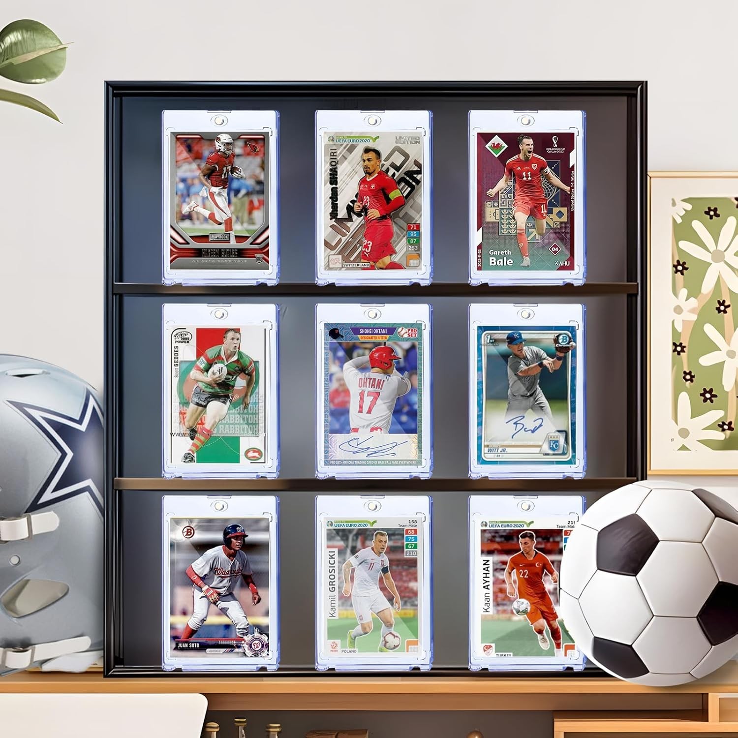 30 Pack Magnetic Trading Sports Card Holders 35pt One-Touch Hard UV Protection .