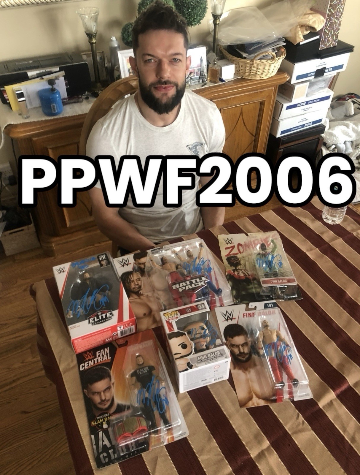 WWE FINN BALOR SIGNED BATTLE 2-PACK TOY ACTION FIGURE WITH PROOF AND PSA COA