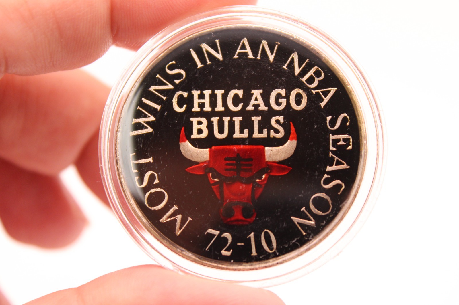 Enviromint 1996 NBA Champions Chicago Bulls Enamel 2oz .999 Fine Silver Set #38