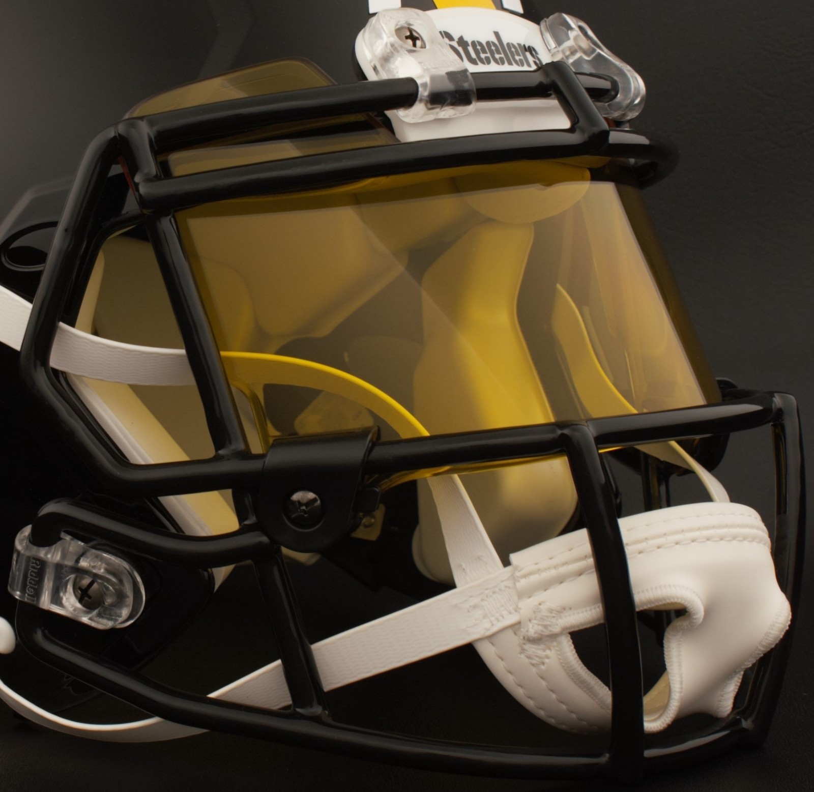 PITTSBURGH STEELERS NFL Football Helmet with COLORED Visor / Eye Shield