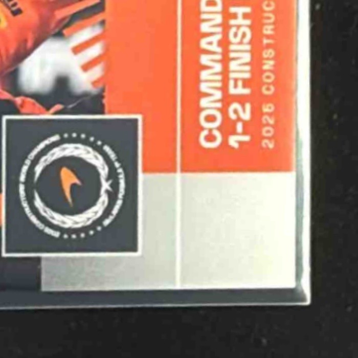 2025 Topps Mclaren Racing Lando Norris and Oscar Piastri 1-2 Finish in Miami