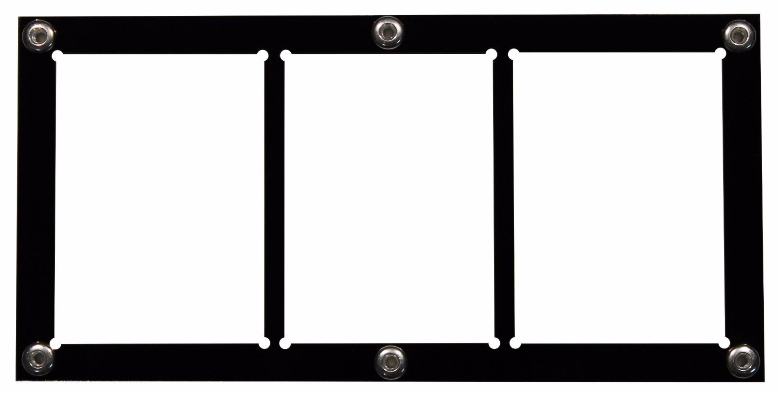 3 Cards Side By Side with dividers Display Card Case, Holds Cards 180pt or less